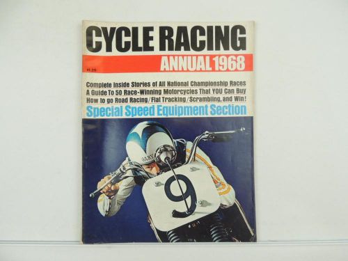 Vintage 1968 cycle racing magazine gary nixon road race flat track triumph l4672