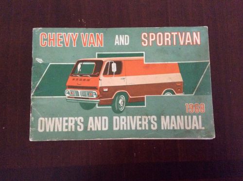 1968 chevy sportvan  owners manual user guide reference operator book fuses