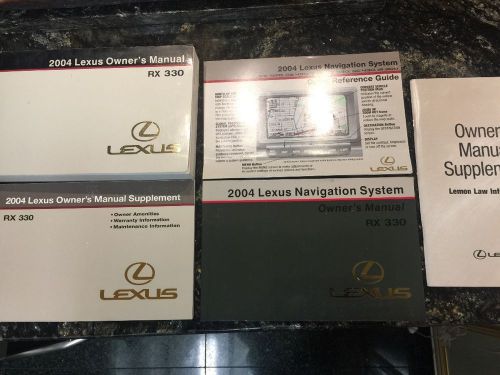 04 2004 lexus rx 330 owners manual set