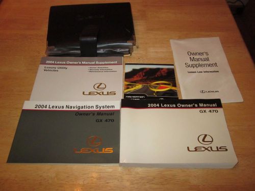 2004 lexus gx470 owner + navigation manual with case oem owners gx 470