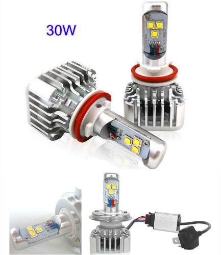 2pcs 30w led h3 h4 h7 3000lm cree white 6000k bulb drl fog headlight lamp kit