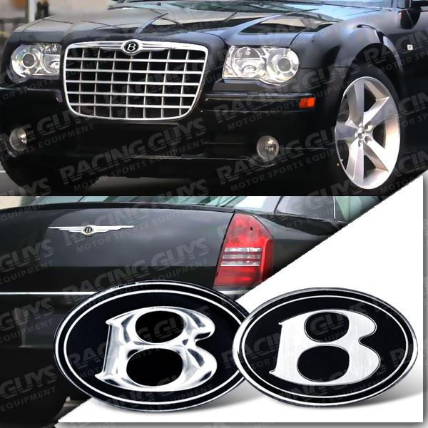 Front+rear b letter decal kit 300c sedan trunk/grill emblem pair kit replacement