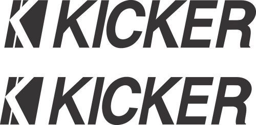 Set of 2 kicker 7&#034; decal stickers sub bass car racing rally sticker