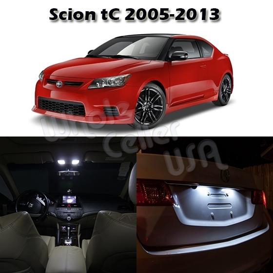 6 bright white led light lamp bulb interior package deal for scion tc 2005-2013