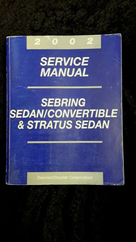 2002 chrysler sebring / stratus factory service manual with all support manuals