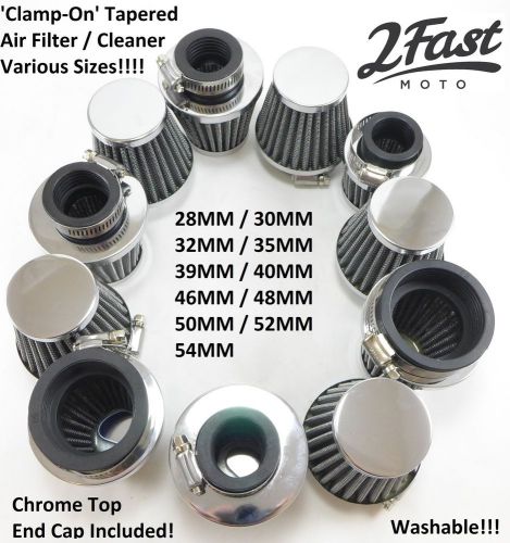 Chrome clamp on air filter cleaner custom norton cafe road racer chopper bobber