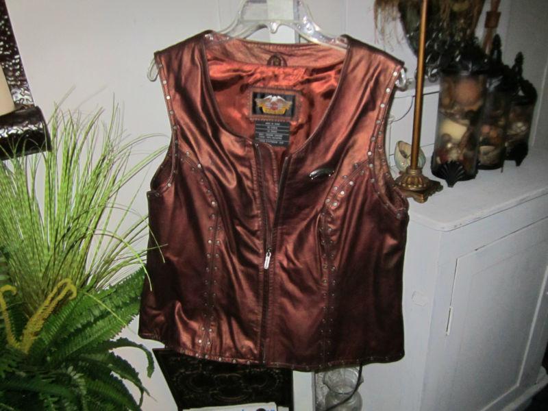 Harley davidson ladies copper vest sz 2xl