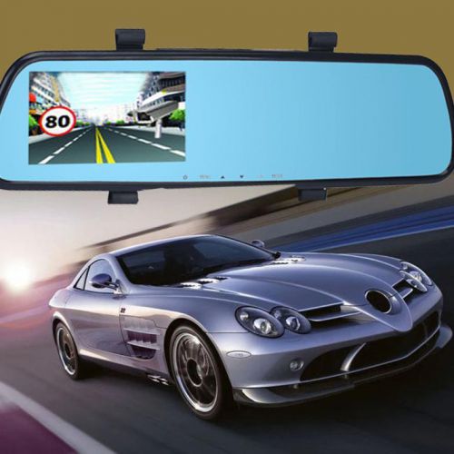 Full hd 1080p 4.3 video recorder stroke oranges rear view mirror car camera dvr