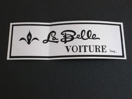 A la belle voiture decal chrome sticker original 1970s dealer sales ford vintage