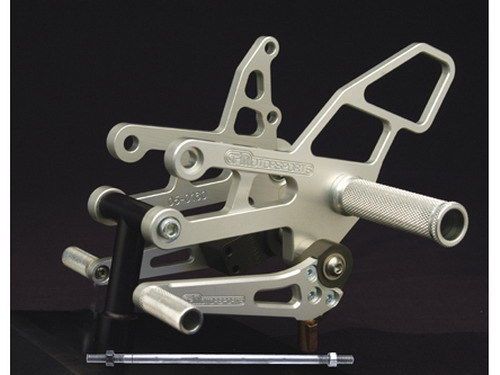 Woodcraft rearsets complete kit silver kawasaki ninja zx-10r 2004-2005