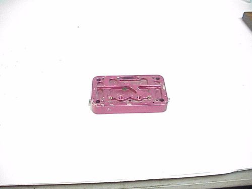 Red billet aluminum holley carburetor metering block cs3 nhra mudbog ihra drag