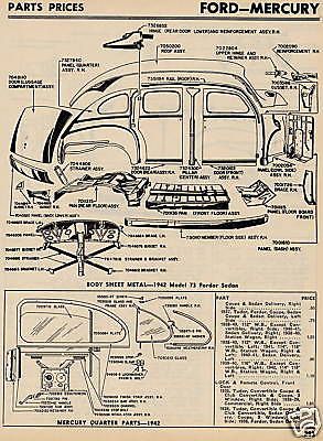 1936 1937 1938 1940 1941 1942 lincoln parts list x