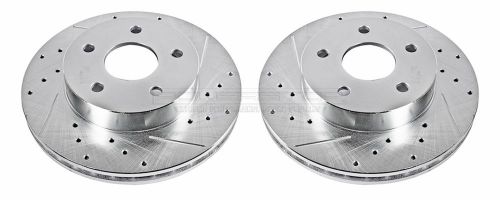 Disc brake rotor set - extreme performance drilled and slotted brake rotor