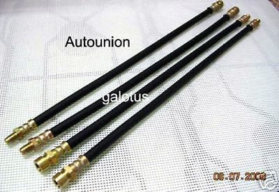 Autounion dkw munga front &amp; rear brake hose set for, 4 pieces new recently made*