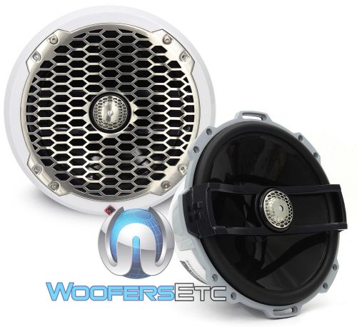 Rockford fosgate m282 w 8&#034; white marine 2-way aluminum tweeters boat speakers