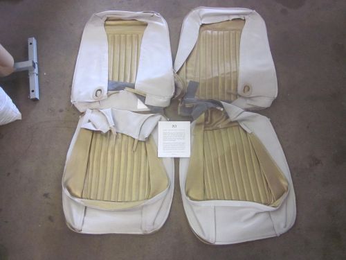 1967 chevy camaro gold bucket seat covers pair new pui j7492