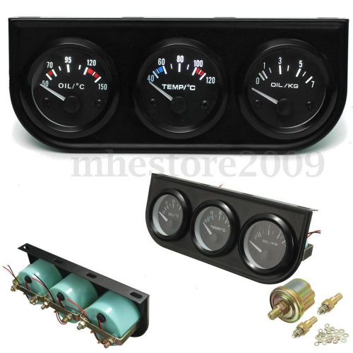 2&#039;&#039; 52mm oil temp oil pressure water temp electronic triple 3 gauge kits meter