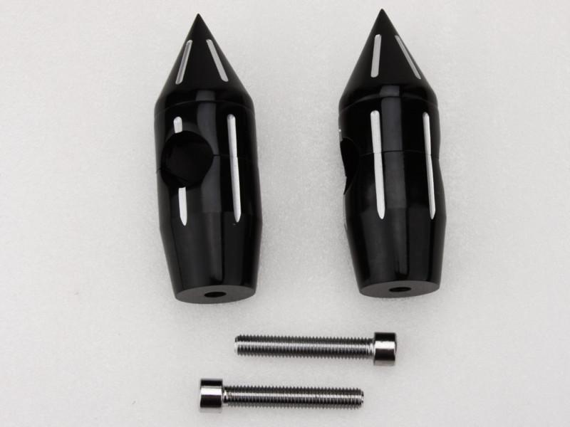 5.25" black billet spike handlebar risers for yamaha v star xv cruiser custom