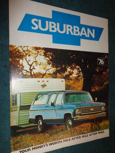 1976 chevrolet suburban sales  brochure / original 8 page dealership catalog