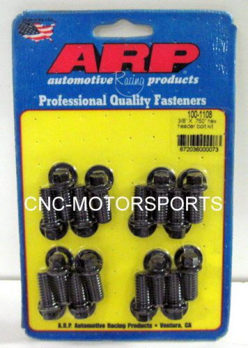 Arp header bolts 100-1108 3/8 universal bolt kit 5/16 hex head black oxide