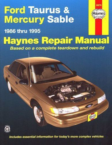 Ford taurus, mercury sable repair &amp; service manual 1986-1995 by haynes