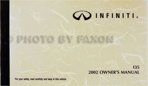 2002 infiniti i35 owners manual original oem owner guide book