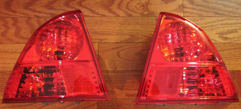 03-05 honda civic sedan tail lamp unit quarter mounted pair set both side lh+rh