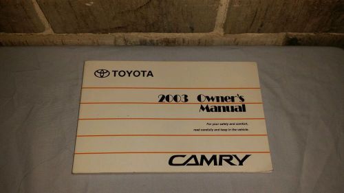 Nice original oem 2003 toyota camry owners manual book