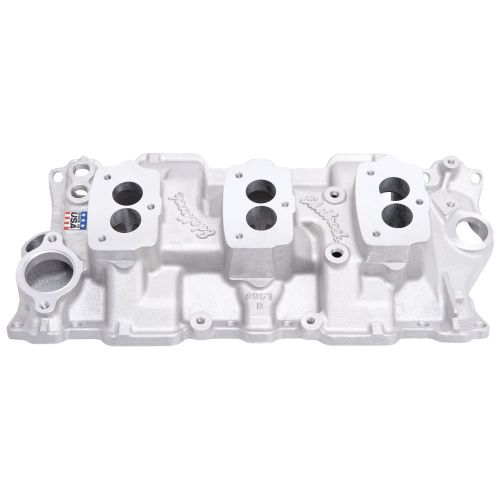 Edelbrock 5418 c357-b three-deuce intake manifold