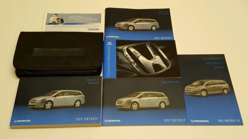 2012 honda odyssey w/ technology guide owners manual touring elite premium  3.5l