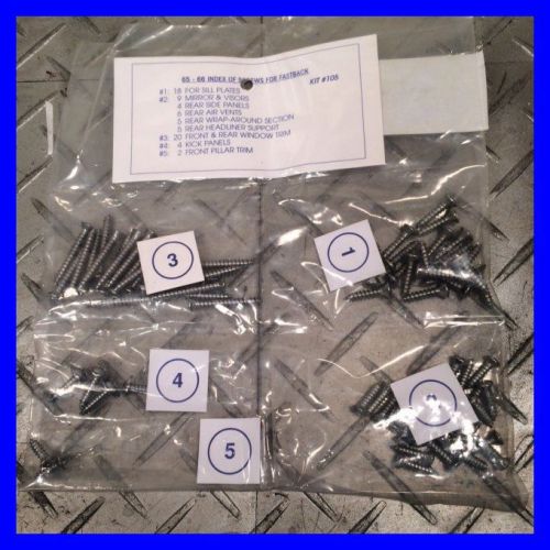 1965-66 mustang new repro fastback interior screw kit