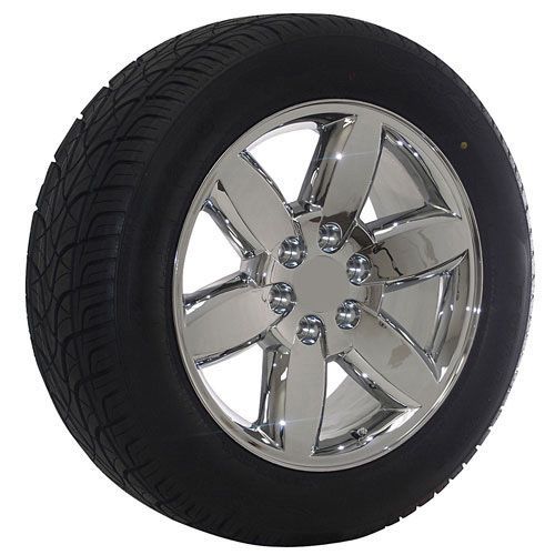 20 inch chevy truck suv factory oem replica chrome wheel tire package