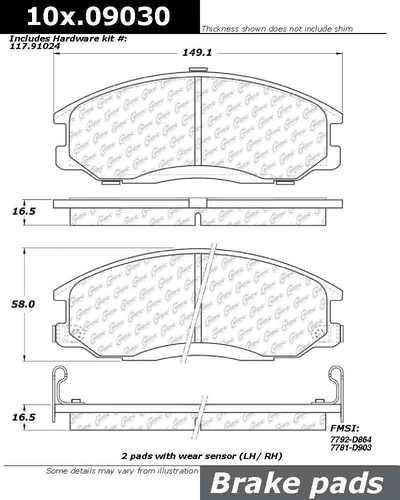 Centric 105.09030 brake pad or shoe, front