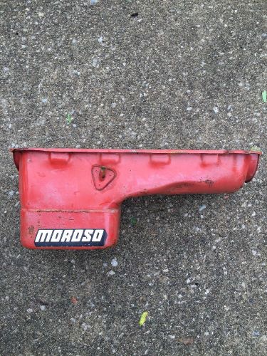 Vintage moroso high performance big block chevrolet oil pan 396 454 427 racing