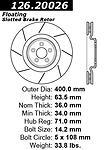 Centric parts 126.20026 front slotted rotor