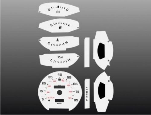 1981-1989 dodge ram dash cluster white face gauges 81-89