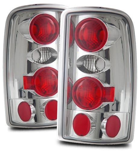 00-06 chevy suburban/tahoe/gmc yukon/denali clear chrome altezza tail lights set