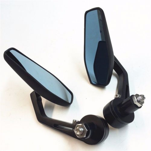 For honda suzuki yamaha harley any 7/8&#034; or 1&#034; diameter handle black mirrors