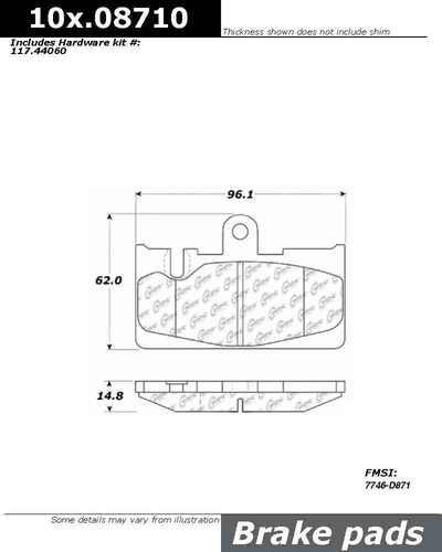 Centric 105.08710 brake pad or shoe, rear