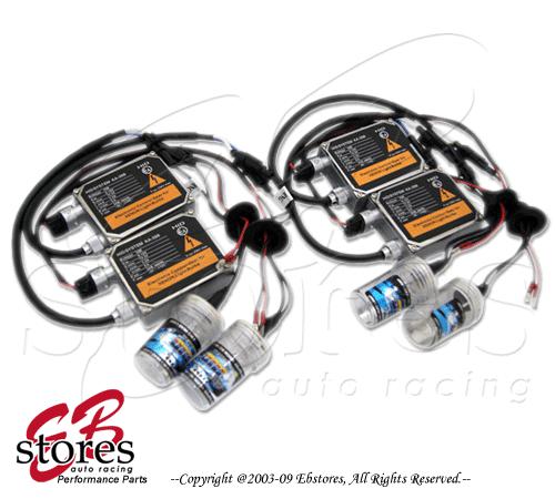 2 set 55w xenon hid kit combo 3000k golden yellow (h11 low + h9 high beam)