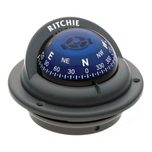 Ritchie tr-35g trek compass - flush mount - gray