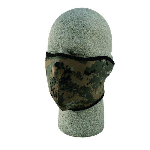 Zanheadgear digital neoprene half face mask (green camouflage)