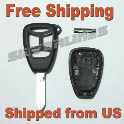 Uncut dodge ram key blade with 4 button remote case shell keyless cy4ks