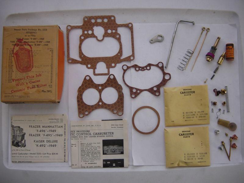 Carburetor repair kit for 1949 frazer with a carter wcd carb# 723s