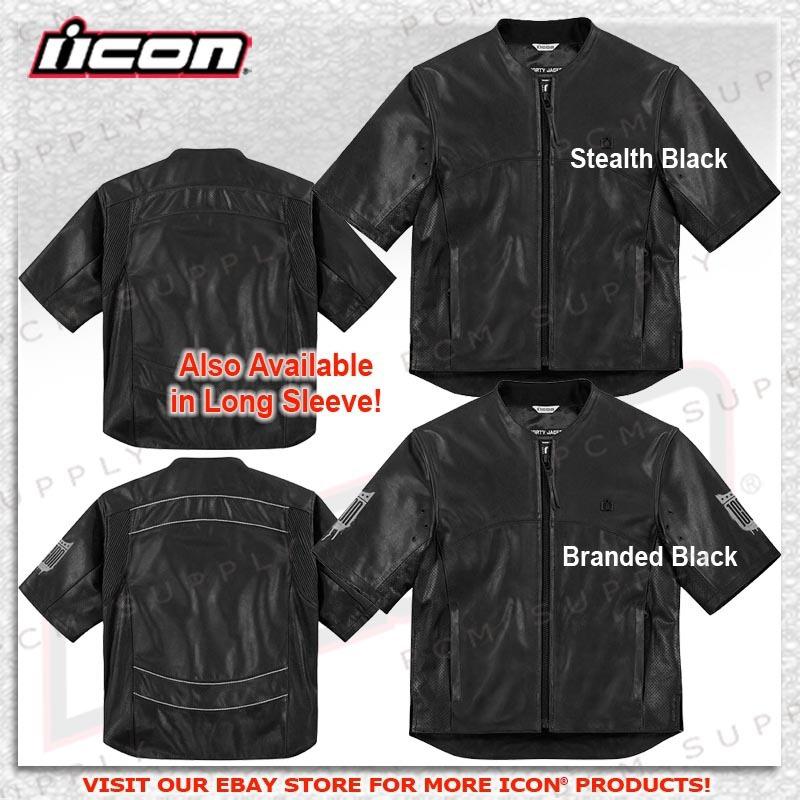 Icon 1000 collection chapter leather short sleeve sport motorcycle street jacket