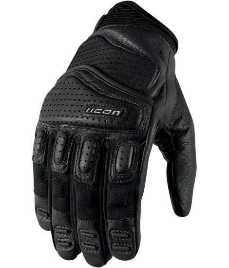 Icon superduty 2 mens leather motorcycle gloves black 2xl xxl 2x