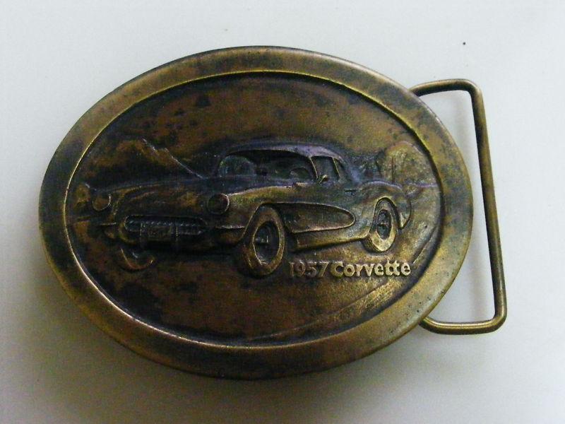  vintage 1970s **1957 corvette** commemorative belt buckle