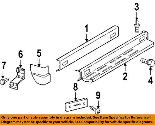 Dodge oem 5103684aa bumper trim-reflector