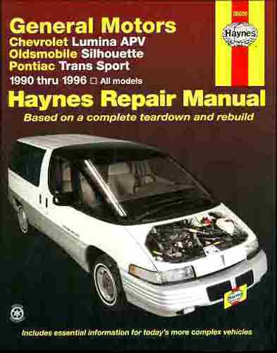 Chevy lumina  pont trans sport repair manual 1990-1991 1992 1993 1994 1995 1996