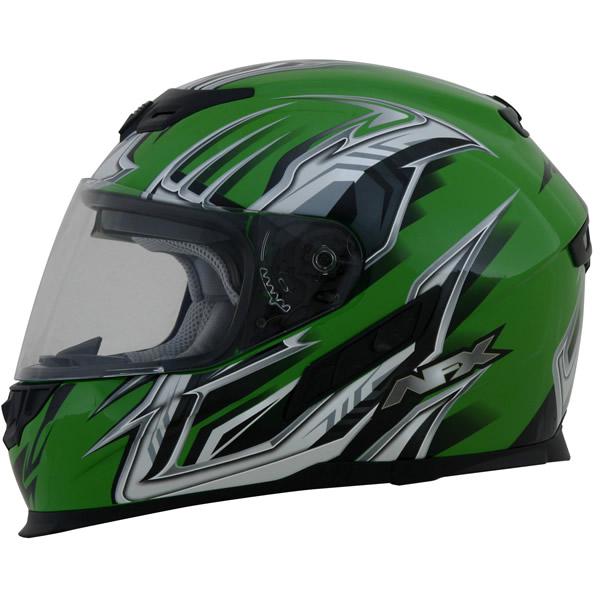 Afx fx-120 multi green full face air bladder street helmet